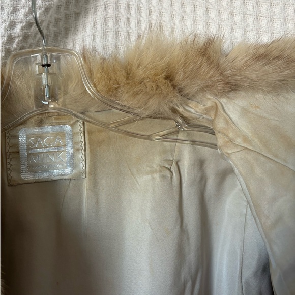 Vintage Mink Fur Coat Tan - Picture 12 of 13